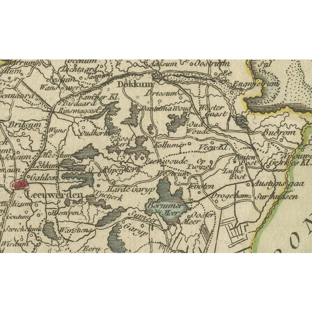 Paper Map of Friesland, 1756 For Sale - Image 7 of 10