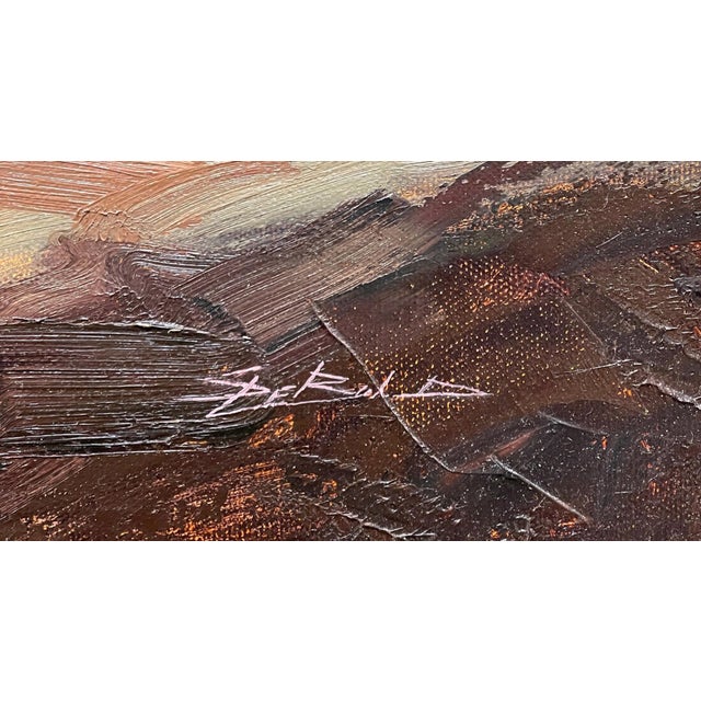 Early 21st Century Sesimbra by Sparky LeBold | Oil on Canvas Seascape with rocky shoreline and waves For Sale - Image 5 of 5