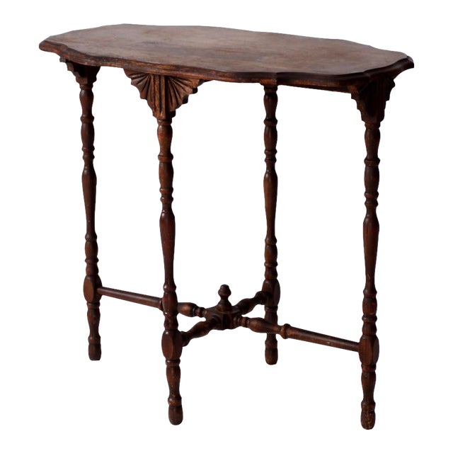 Antique Carved Wood Accent Table Chairish