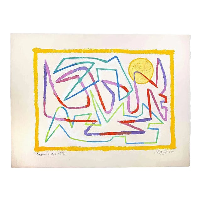 Leo Guida, Segnali e Sole, Original Drawing, 1988 For Sale