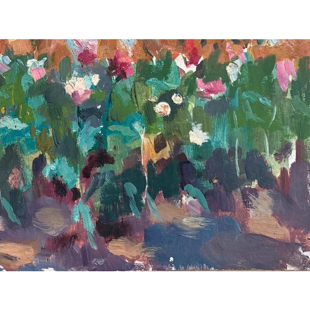 Vintage Impressionist Oil Painting: Ukrainian Village Landscape, 1960s For Sale - Image 6 of 6