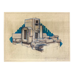 Original 1975 Brooks Stevens Associates Industrial Design Rendering – CNC Machine Concept Board, Milwaukee