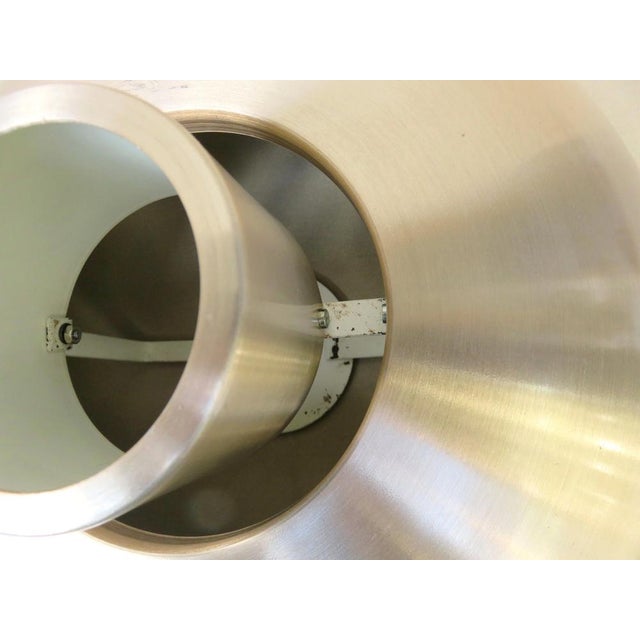 Mushroom Table Lamp in Brushed Aluminum, 1970s For Sale - Image 17 of 18