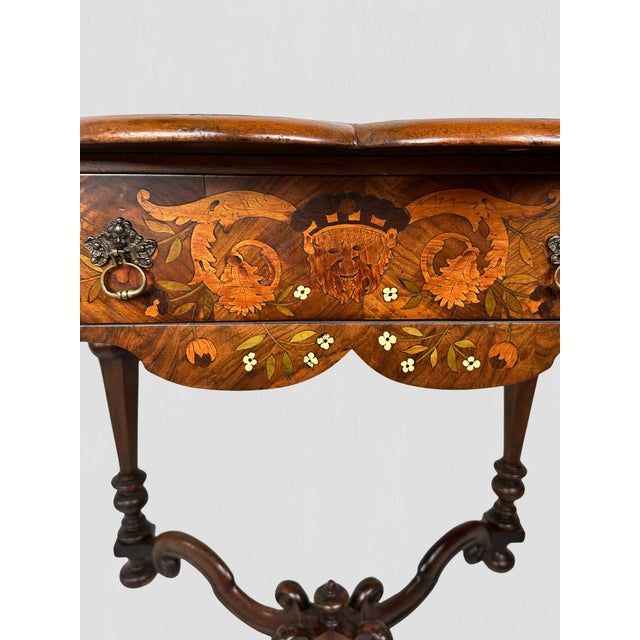 19th C Victorian Dutch Marquetry Occasional Table For Sale - Image 9 of 12