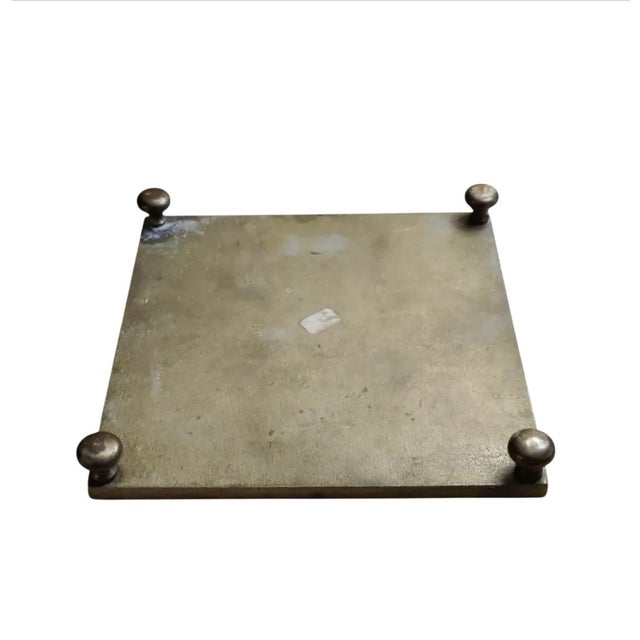 Metal Sarreid Ltd. Brass Tic Tac Toe Footed Board Game Set For Sale - Image 7 of 10