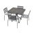 Early 21st Century Metro' Cast Iron Outdoor Dining Set - 5 Pieces For Sale - Image 13 of 13