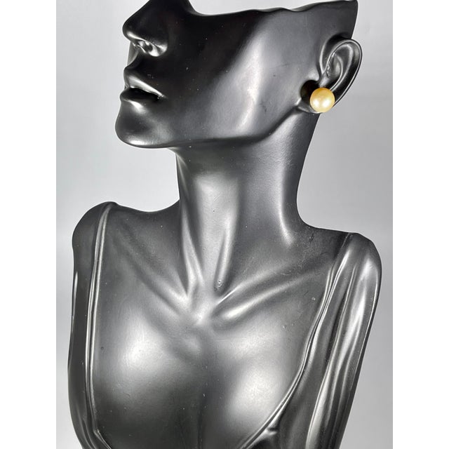 2020s Golden South Sea Pearl Stud Earrings 18 Karat Yellow Gold For Sale - Image 5 of 8