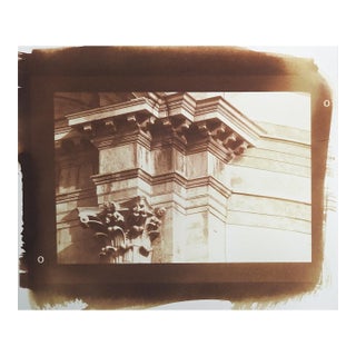 Vintage Sepia Cyanotype Architectural Detail Photograph For Sale
