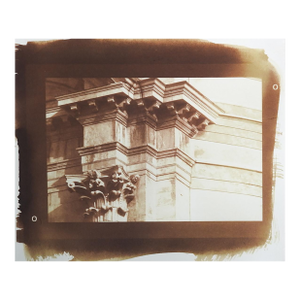 Vintage Sepia Cyanotype Architectural Detail Photograph