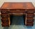 1980s Colonial Manufacturing Leather Top Mahogany Regency Desk For Sale - Image 5 of 10