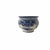 Vintage 2980s blue and white cachepot. Made in Portugal. Measures 6” diameter x 4” h.
