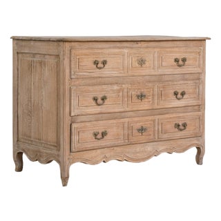 Early 19th Century France Louis XV Antique White Wood Chests of Drawers For Sale