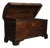 Biedermeier Round-Topped Chest in Brass, Iron and Oak For Sale