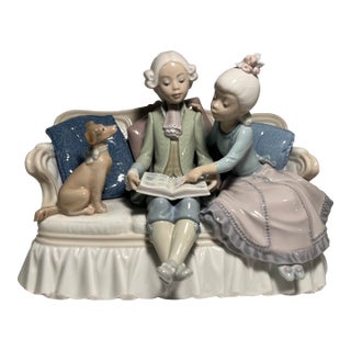 Vintage Lladro Story Time #5229 Retired Porcelain Figurine Mint Condition For Sale