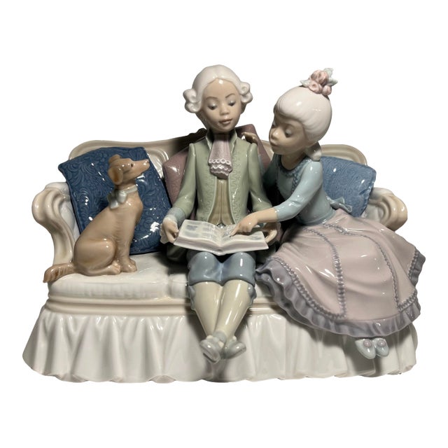 Vintage Lladro Story Time #5229 Retired Porcelain Figurine Mint Condition For Sale