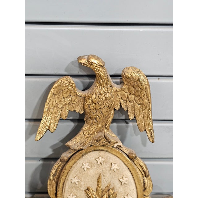 Wood Late 20th Century Friedman Brothers Eagle Mirror Williamsburg Style Gold Gilt Frame For Sale - Image 7 of 16
