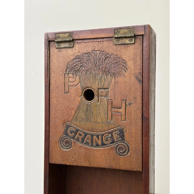 Vintage Folk Art Patrons of Husbandry "P of H Grange" Carved Voting Box, Circa 1930s-40s For Sale In New York - Image 6 of 13