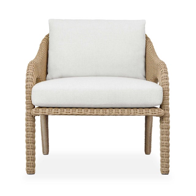 Wood Kavali Outdoor Wicker Lounge Chair For Sale - Image 7 of 15