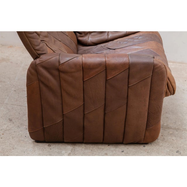 Animal Skin Brown Leather Patchwork Lounge Chair from de Sede, 1970s For Sale - Image 7 of 9