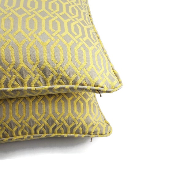 Pindler Lea in Maize With Self-Welt Lumbar Pillow Cover For Sale - Image 4 of 7