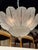 Murano Frost Glass Leaf Flush Mount Chandelier For Sale - Image 4 of 7