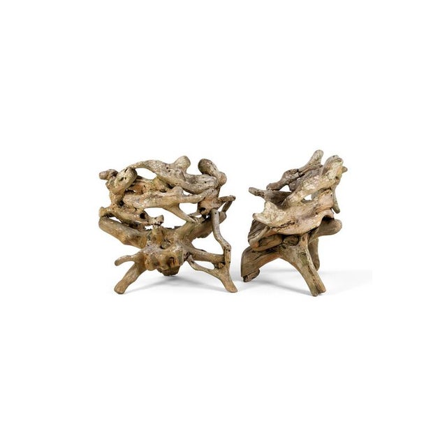 Teak Root Wood Armchairs, Set of 2 For Sale - Image 3 of 17