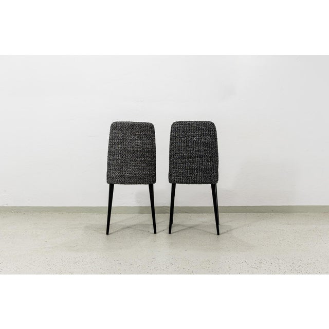Black Vintage Dining Chairs, Poland, 1960s, Set of 6 For Sale - Image 8 of 16