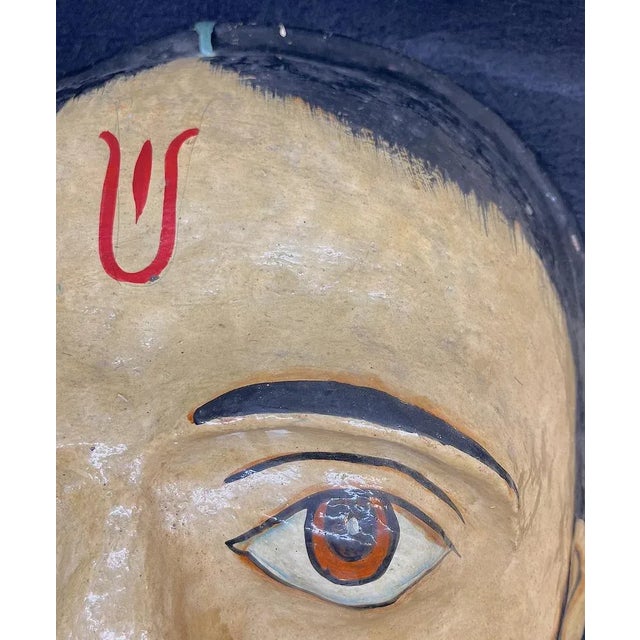 Papier Mâché Mask, 1960s For Sale - Image 6 of 8