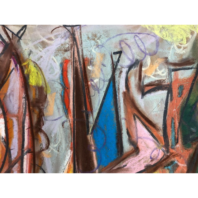 Astro City an Original Pastel by Erik Sulander 14x13 For Sale - Image 4 of 5