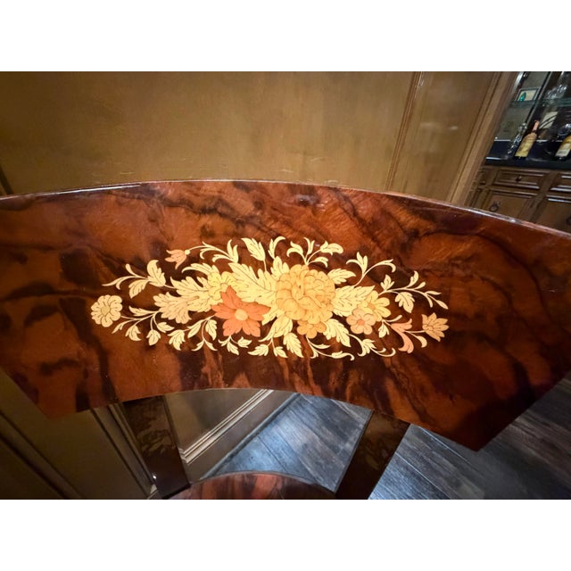 1980s Italian Inlaid Marquetry Multi-Game Table With Roulette & 4 Chairs For Sale - Image 12 of 12