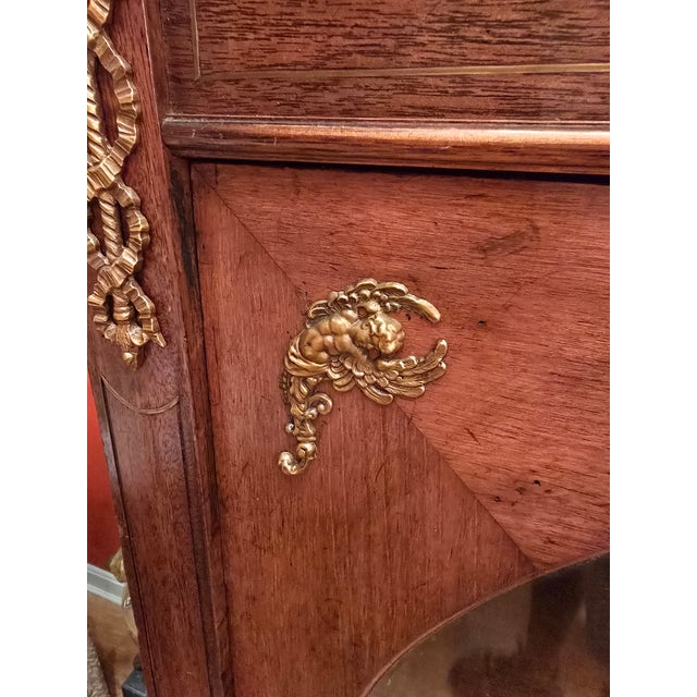 Brown Antique French Empire Napoleonic Cabinet Gilt Bronze For Sale - Image 8 of 15