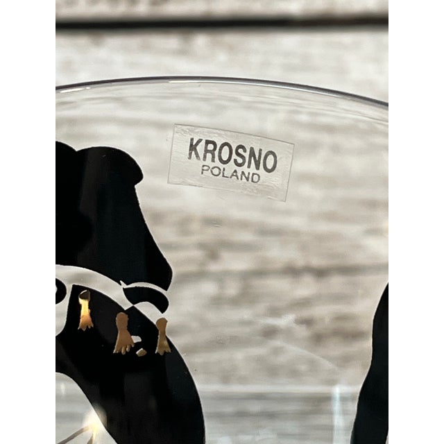 Glass Late 20th Century Krosno Penguin Glasses, Set of 4 For Sale - Image 7 of 9