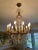 1980s Vintage Empire Brass & Crystal Basket Chandelier With 10 Lights For Sale In New York - Image 6 of 9
