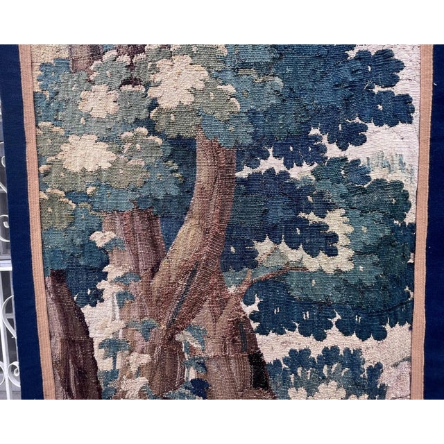 Textile 18th Century Verdure Tapestry With Duck Flying For Sale - Image 7 of 14