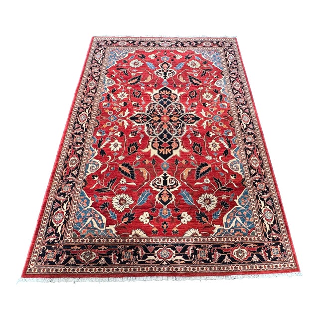 6ft 1in X 9ft Handmade Baktiari Wool Area Rug For Sale
