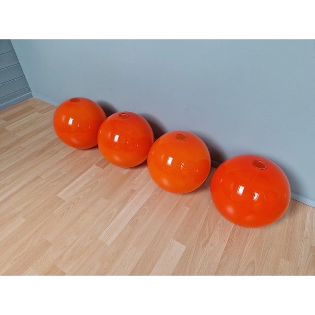 Vintage Orange Opaline Pendant Light from Lita, 1970s For Sale - Image 15 of 16