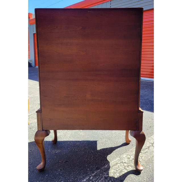 Mid-Twentieth-Century Maple Secretary Desk by Taylor-Jamestown Furniture For Sale - Image 9 of 11