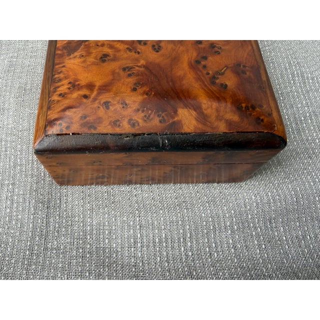 Small Antique Burl Hinged Box For Sale - Image 14 of 16