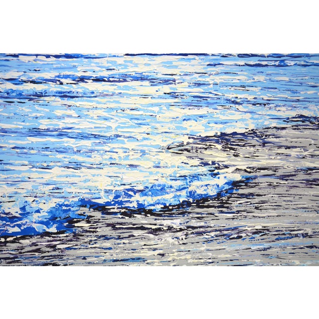 Early 21st Century Ocean Blue. Glare 6. Original Contemporary Painting by Iryna Kastsova For Sale - Image 5 of 11