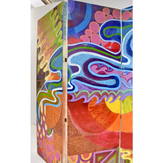 Op Art 3-Panel Screen C 1960s For Sale In New York - Image 6 of 12