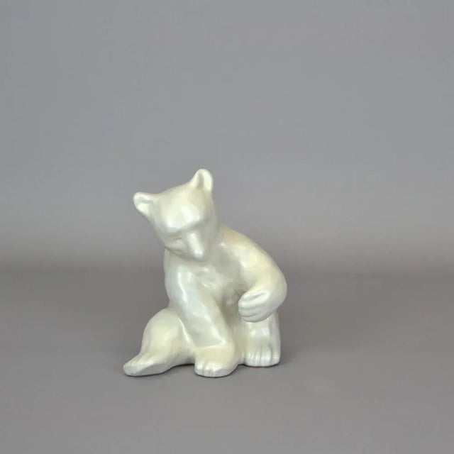 Polar Bear Figureine by Vicke Lindstrand for Upsala Ekeby, 1940s For Sale - Image 6 of 8