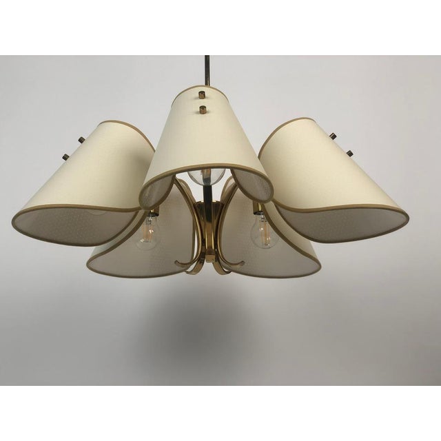 Vintage Austrian Brass Chandelier, 1960s For Sale - Image 3 of 15