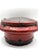 Antique Asian Red Lacquered Wood Covered Rice Bowl With Metal Hardware For Sale - Image 4 of 10
