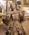 Tan Pair 18th Century Italian Baroque Carved Painted Wood Adoring Angel Sculptures For Sale - Image 8 of 16