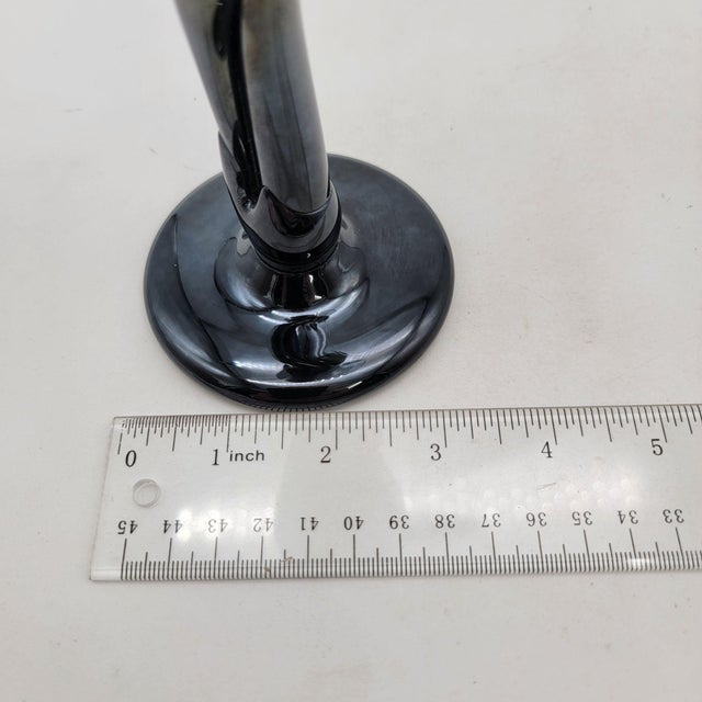 Jim Bush 1995 Iridescent Art Glass Goblet For Sale - Image 9 of 9