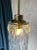 Metal French 1960s Glass and Brass Pendant For Sale - Image 7 of 12