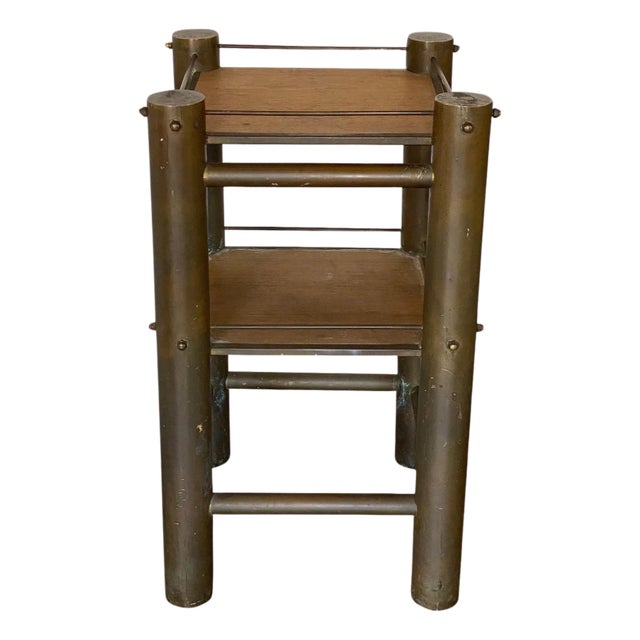 Tubular Brass Side Table, USA, 1970's For Sale