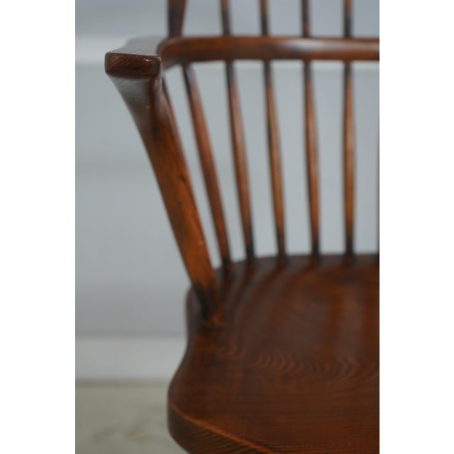 Set of 4 English Windsor Style Swivel Bar Stools For Sale - Image 14 of 18