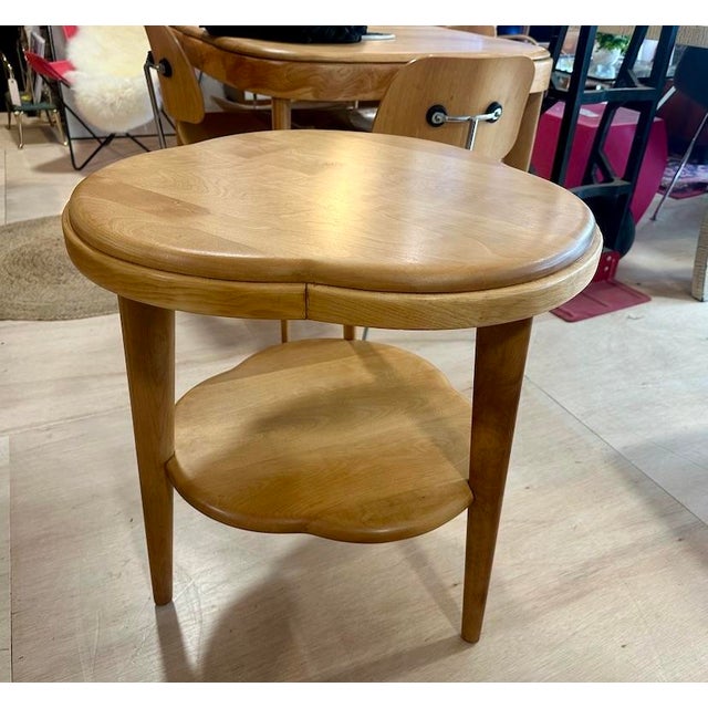 Hard to find “clover leaf” shaped tiered side table by Heywood Wakefield Furniture Co of Gardiner Mass. Model C3754G and...