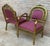 20th Century French Pair of Gold Brass and Bronze Armchairs with Red Upholstery For Sale - Image 4 of 18